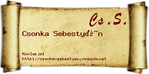 Csonka Sebestyén névjegykártya