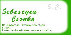 sebestyen csonka business card