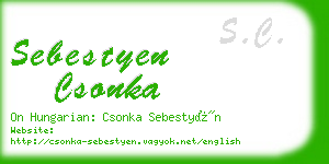 sebestyen csonka business card